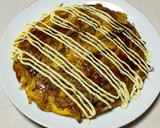 お好み焼きみたいなもやしのとんぺい焼き作り方6写真