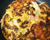 米粉のお好み焼き●スパム＆ゴーヤー玉作り方3写真