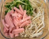簡単☆もやし・ハム・きゅうりの中華風無限サラダ作り方5写真