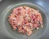 ズッキーニとピーマンのひき肉玉子とじ作り方3写真
