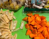 栗と鶏肉の煮物（きのこ・さつま芋で秋味覚作り方1写真