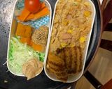レンジ簡単洋風クリーミー麻婆味炒飯弁当作り方16写真
