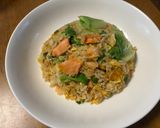 簡単！生鮭で作る鮭レタスチャーハン作り方7写真