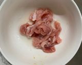 簡単中華風梅味噌クリーム味青椒肉絲風作り方1写真