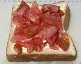 朝食♡私の大好きなトマト&チーズトースト作り方1写真