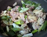 中島菜と鶏もも肉のいしるバター炒め作り方7写真