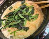 ワンパン鮭とほうれん草の牛乳パスタ🐟作り方2写真