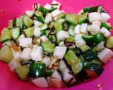 夏の常備菜❣ 長芋ときゅうりの梅肉和え作り方4写真