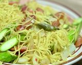 サラタケねぎ塩入りペペロンチーノ焼きそば作り方7写真