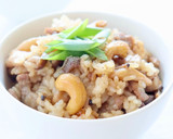 風味良い【豚とナッツの中華風炊き込みご飯作り方7写真