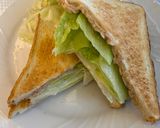 【簡単朝食】レタスのツナマヨホットサンド作り方4写真