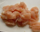 鶏肉と新玉ねぎの葉のかき揚げ作り方1写真