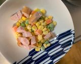 レンジ簡単洋風味噌パスタ味オムライス弁当作り方1写真