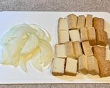 絹揚げと鶏ひき肉の卵とじ作り方1写真