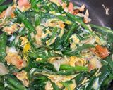 にんにくタップリ‼️蟹🦀かま入りニラ卵作り方9写真