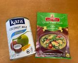タケノコと鶏肉とアボカドのグリーンカレー作り方1写真