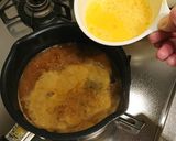 なめこの溶き卵味噌汁作り方3写真