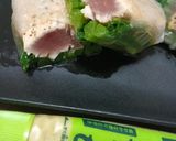 ビンチョウマグロとツルムラサキの生春巻き作り方18写真