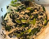 簡単！あと1品♪小松菜とえのきの海苔和え作り方3写真