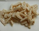 サラダチキンとキムチの棒餃子作り方1写真