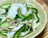 きゅうりとキャベツのツナ塩レモン蒸し作り方4写真