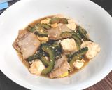 超簡単！ゴーヤと豚バラ豆腐の煮込み！作り方8写真