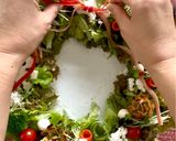 食べて巡る『クリスマス薬膳リースサラダ』作り方12写真