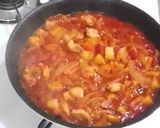 丸ごとカマンベール☆チキン野菜のトマト煮作り方2写真
