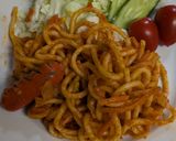 　エビフライ&ハンバーグ&スパゲッティ作り方4写真