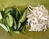 [大根の皮&きゅうり]パリパリ無限ごま塩昆布作り方1写真