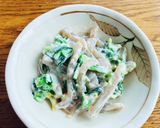 ほうれん草とこんにゃくの豆腐クリーム和え作り方4写真