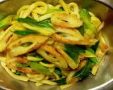 ちくわとネギの焼きうどん カレー風味作り方6写真