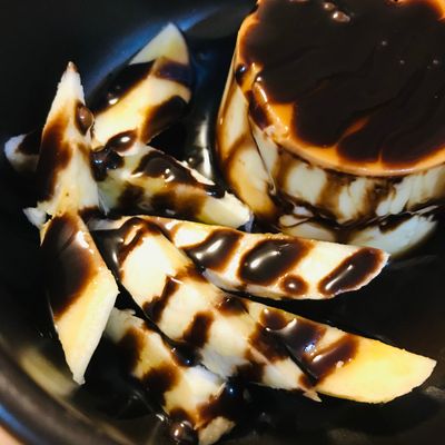 市販プリン○チョコバナナプリンアラモード by BistroMiti
