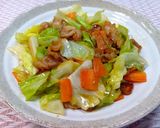 豚ばら肉とキャベツのオイスターソース炒め作り方5写真
