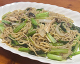 ♡小松菜と新玉葱のダイエット和風パスタ♡作り方3写真