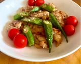 節約材料2つ！オクラと豚肉の照り焼き炒め作り方2写真