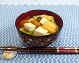 坊ちゃんかぼちゃ♪キャベツ油あげのお味噌汁🎃✨作り方6写真