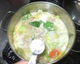 豆乳鍋♪簡単スープ白菜味噌豚肉作り方9写真