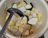 【ワンパン】ゴロゴロ野菜のコンソメスープ作り方4写真