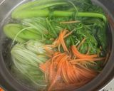 小松菜と水菜のからし和え♪作り方1写真