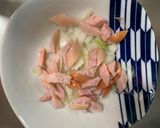 お一人様☆野菜たっぷりデリ風ウインナー丼作り方2写真