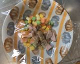レンジ簡単洋風さっぱり春巻き味炒飯弁当作り方3写真