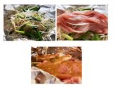 包んで焼くだけ！豚肉とニラもやしホイル味噌焼き作り方2写真
