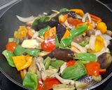 彩り野菜とささみの炒め物作り方3写真
