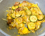 焼き鳥缶とズッキーニのエッグトースト作り方4写真