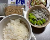 枝豆しらす塩昆布おにぎり作り方1写真