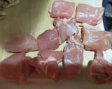 舞茸と鶏もも肉の和風パスタ作り方2写真