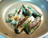 味噌あじ椎茸ネギ豚の焼き春巻き作り方8写真