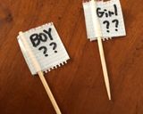 菓子パンで作るジェンダーリビールケーキ♡作り方4写真