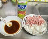 トマトケチャップ入り豚肉生姜焼き😃作り方1写真